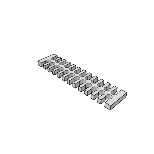 Cable comb generator: the part as it comes