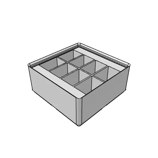 Gridfinity 9V battery bin generator: the part as it comes