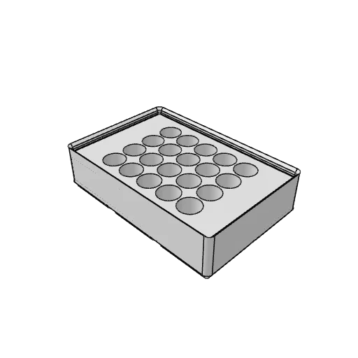 Gridfinity AA battery bin generator: the part as it comes