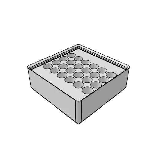 Gridfinity AAA battery bin generator: the part as it comes