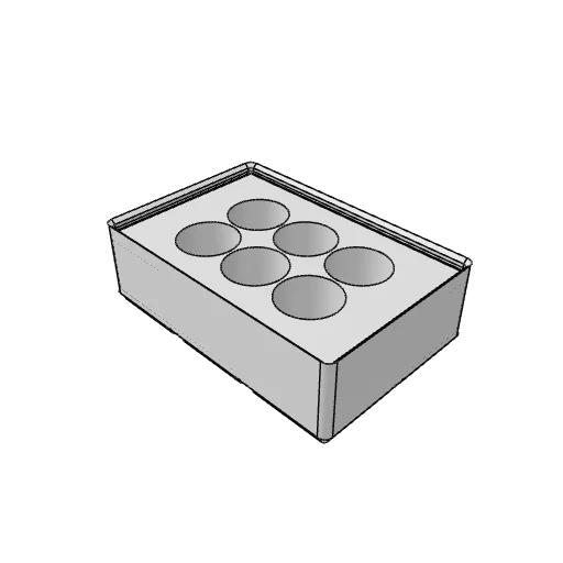 Gridfinity C and D battery bin generator: the part as it comes