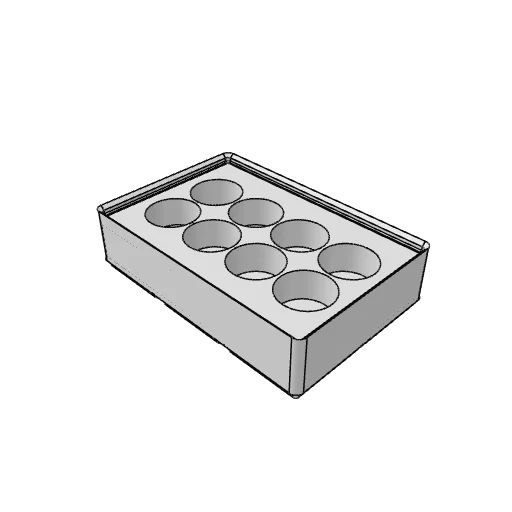 Gridfinity essential oil bottle bin generator: the part as it comes