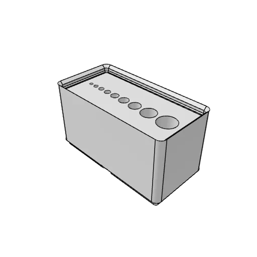 Gridfinity hex key bin generator: the part as it comes