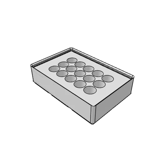 Gridfinity lip balm bin generator: the part as it comes