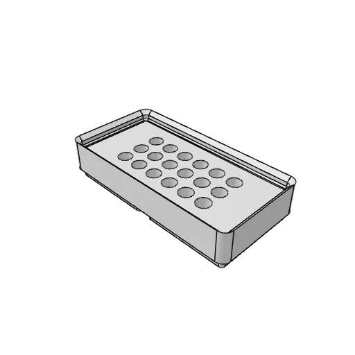 Gridfinity 3D printer nozzle bin generator: the part as it comes
