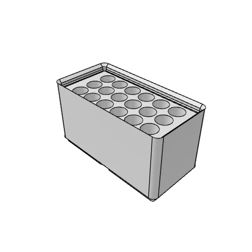 Gridfinity pen and pencil bin generator: the part as it comes