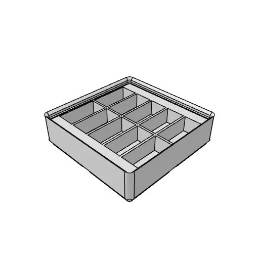 Gridfinity screw sorter bin generator: the part as it comes