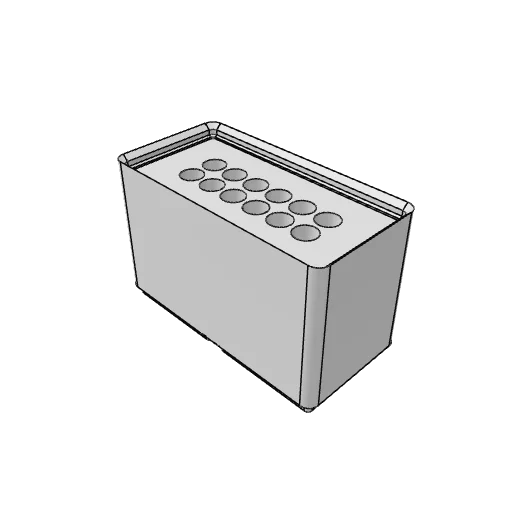 Gridfinity screwdriver bin generator: the part as it comes