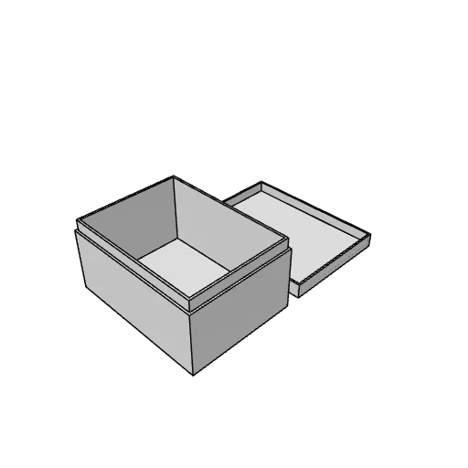 Box with lid generator: the part as it comes
