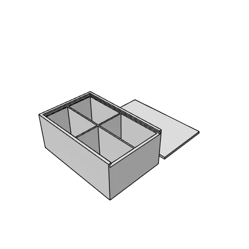 Box with sliding lid generator: the part as it comes