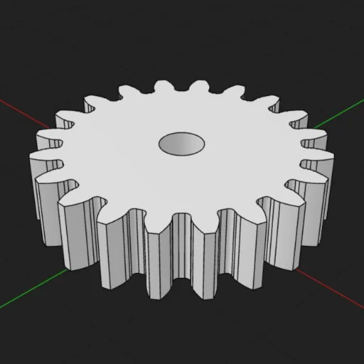 Spur gear generator: the part as it comes