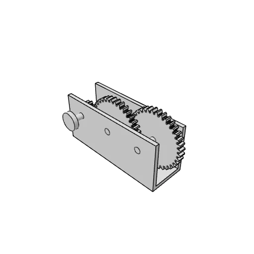 Two-stage gearbox: the part as it comes